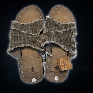 Vintage Stone Brown Slip On Sandals MS0K9EVST15 Men's Size XL 12/13